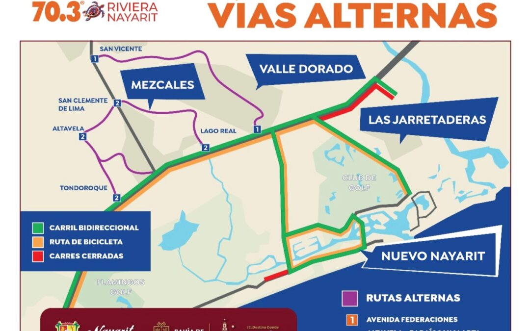 Bahía de Banderas se prepara para el Ironman 70.3 Riviera Nayarit con Rutas alternas